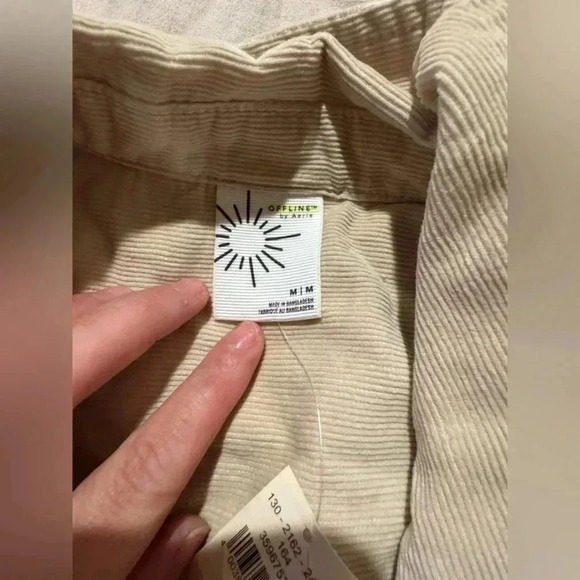 NWT OFFLINE BY AERI CORDUROY BEIGE JACKET - Picture 3 of 5